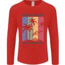 Beach Please Im on Vacation Funny Mens Long Sleeve T-Shirt Red