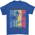 Beach Please Im on Vacation Funny Mens T-Shirt 100% Cotton Royal Blue