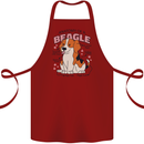 Beagle Anatomy Funny Dog Cotton Apron 100% Organic Maroon