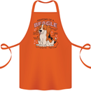 Beagle Anatomy Funny Dog Cotton Apron 100% Organic Orange