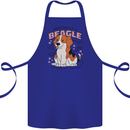 Beagle Anatomy Funny Dog Cotton Apron 100% Organic Royal Blue
