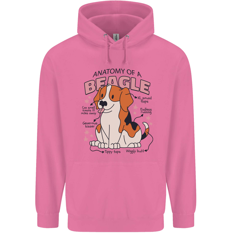 Beagle Anatomy Funny Dog Mens 80% Cotton Hoodie Azelea