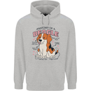 Beagle Anatomy Funny Dog Mens 80% Cotton Hoodie Sports Grey