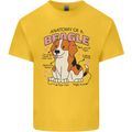 Beagle Anatomy Funny Dog Mens Cotton T-Shirt Tee Top Yellow