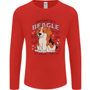 Beagle Anatomy Funny Dog Mens Long Sleeve T-Shirt Red