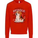 Beagle Anatomy Funny Dog Mens Sweatshirt Jumper Bright Red