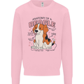 Beagle Anatomy Funny Dog Mens Sweatshirt Jumper Light Pink