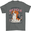 Beagle Anatomy Funny Dog Mens T-Shirt 100% Cotton Charcoal