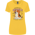 Beagle Anatomy Funny Dog Womens Wider Cut T-Shirt Yellow