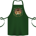 Beagle Bagel Funny Dog Cotton Apron 100% Organic Forest Green