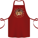 Beagle Bagel Funny Dog Cotton Apron 100% Organic Maroon