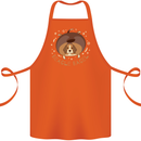 Beagle Bagel Funny Dog Cotton Apron 100% Organic Orange