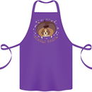 Beagle Bagel Funny Dog Cotton Apron 100% Organic Purple