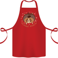 Beagle Bagel Funny Dog Cotton Apron 100% Organic Red