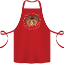Beagle Bagel Funny Dog Cotton Apron 100% Organic Red