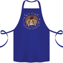 Beagle Bagel Funny Dog Cotton Apron 100% Organic Royal Blue