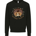 Beagle Bagel Funny Dog Kids Sweatshirt Jumper Black