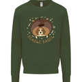 Beagle Bagel Funny Dog Kids Sweatshirt Jumper Forest Green
