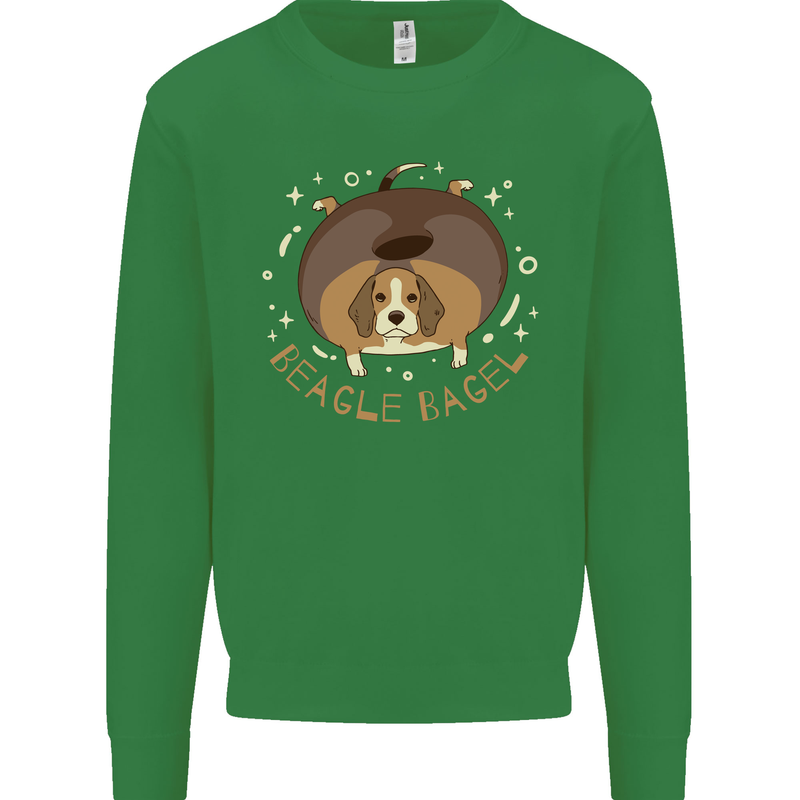 Beagle Bagel Funny Dog Kids Sweatshirt Jumper Irish Green