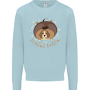 Beagle Bagel Funny Dog Kids Sweatshirt Jumper Light Blue