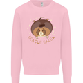 Beagle Bagel Funny Dog Kids Sweatshirt Jumper Light Pink