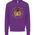 Beagle Bagel Funny Dog Kids Sweatshirt Jumper Purple