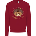 Beagle Bagel Funny Dog Kids Sweatshirt Jumper Red
