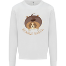 Beagle Bagel Funny Dog Kids Sweatshirt Jumper White
