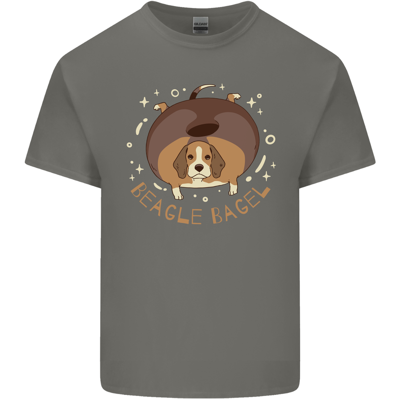 Beagle Bagel Funny Dog Kids T-Shirt Childrens Charcoal