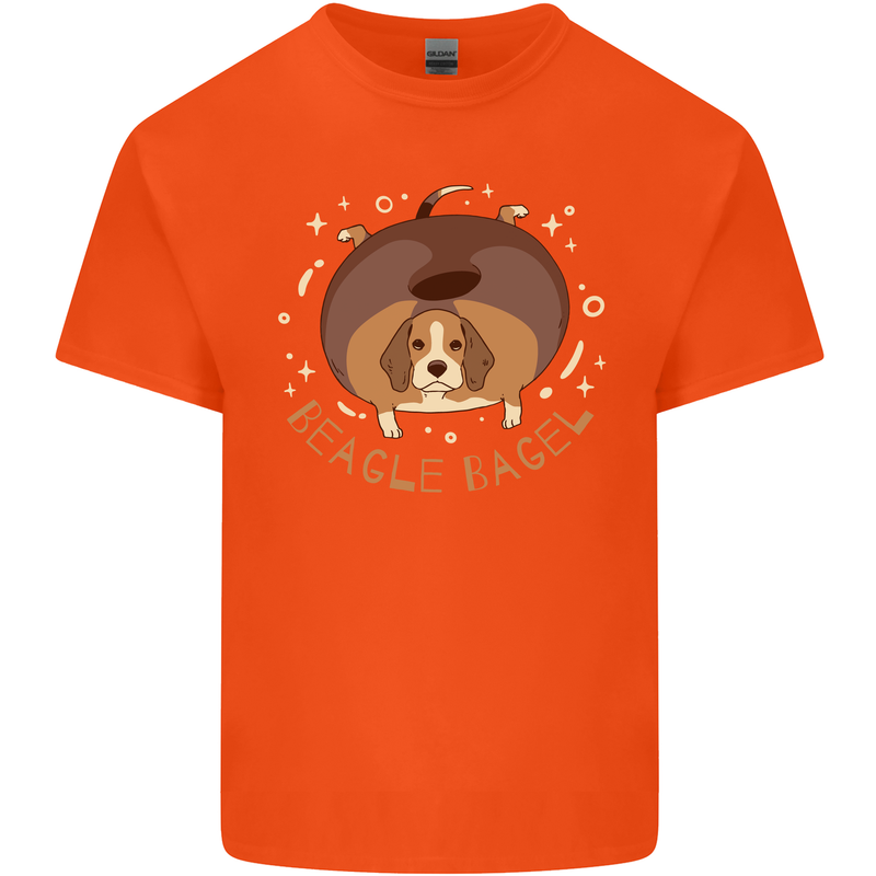 Beagle Bagel Funny Dog Kids T-Shirt Childrens Orange