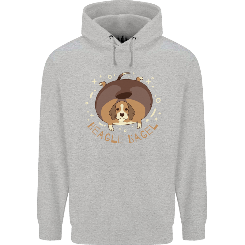 Beagle Bagel Funny Dog Mens 80% Cotton Hoodie Sports Grey