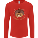 Beagle Bagel Funny Dog Mens Long Sleeve T-Shirt Red