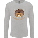 Beagle Bagel Funny Dog Mens Long Sleeve T-Shirt Sports Grey