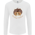 Beagle Bagel Funny Dog Mens Long Sleeve T-Shirt White