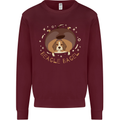 Beagle Bagel Funny Dog Mens Sweatshirt Jumper Maroon