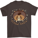 Beagle Bagel Funny Dog Mens T-Shirt 100% Cotton Dark Chocolate