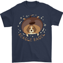 Beagle Bagel Funny Dog Mens T-Shirt 100% Cotton Navy Blue