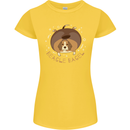 Beagle Bagel Funny Dog Womens Petite Cut T-Shirt Yellow