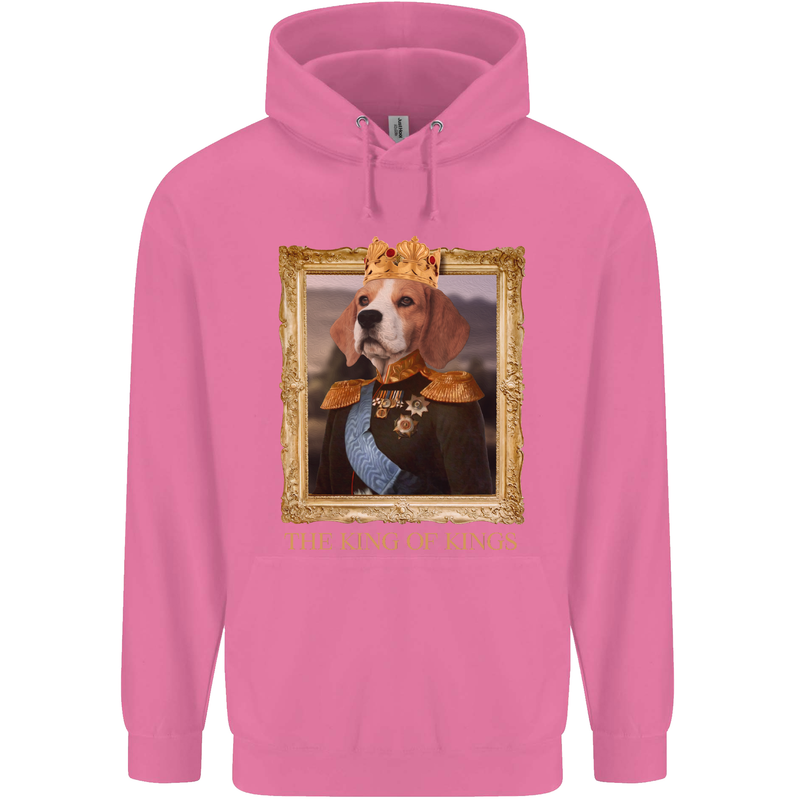 Beagle King Funny Dog Childrens Kids Hoodie Azalea