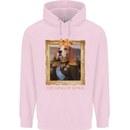 Beagle King Funny Dog Childrens Kids Hoodie Light Pink