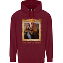 Beagle King Funny Dog Childrens Kids Hoodie Maroon