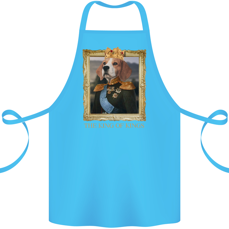 Beagle King Funny Dog Cotton Apron 100% Organic Turquoise
