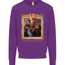 Beagle King Funny Dog Kids Sweatshirt Jumper Purple