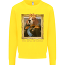 Beagle King Funny Dog Kids Sweatshirt Jumper Yellow