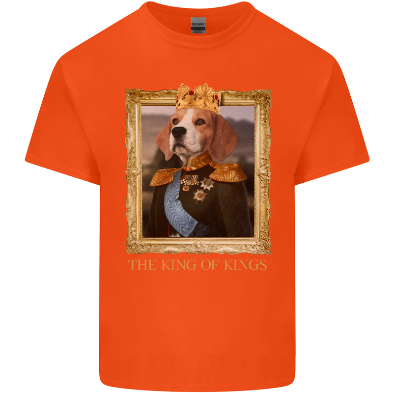 Beagle King Funny Dog Kids T-Shirt Childrens Orange