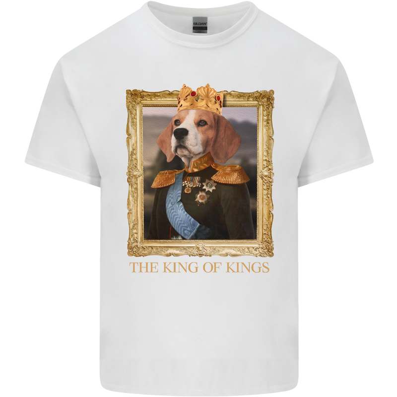 Beagle King Funny Dog Kids T-Shirt Childrens White