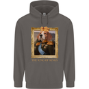 Beagle King Funny Dog Mens 80% Cotton Hoodie Charcoal