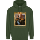 Beagle King Funny Dog Mens 80% Cotton Hoodie Forest Green