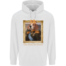 Beagle King Funny Dog Mens 80% Cotton Hoodie White