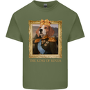 Beagle King Funny Dog Mens Cotton T-Shirt Tee Top Military Green